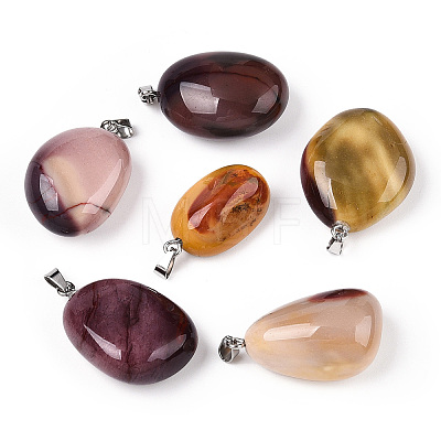 Natural Mookaite Pendants G-P525-01P-05-1