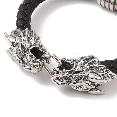 Braided Microfiber Leather Cord Bracelets BJEW-B096-19D-1