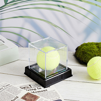 Square Transparent Acrylic Golf Ball Display Case AJEW-WH0016-09-1