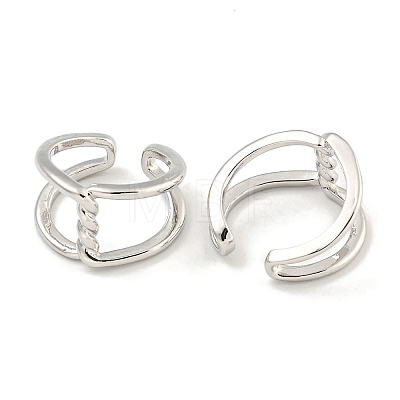 Brass Cuff Earrings EJEW-C104-133P-1