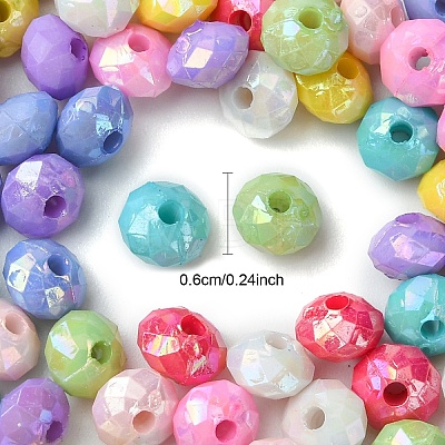 Opaque Acrylic Beads MACR-YW0003-55A-1