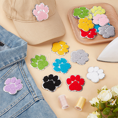20Pcs 10 Colors Computerized Embroidery Cloth Iron on/Sew on Patches DIY-FG0010-16-1
