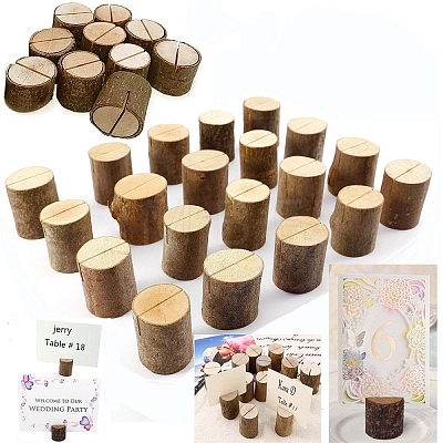 Column Shape Wood Name Card Holder HULI-PW0002-150-1