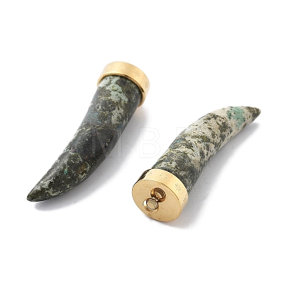 Natural Unakite Horn Pendants STAS-R130-03G-02-1