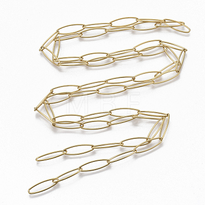 304 Stainless Steel Paperclip Chains CHS-S006-JN958-2-1