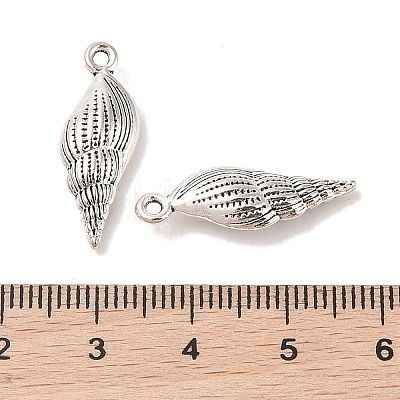 Spiral Shell Tibetan Style Alloy Pendants X-TIBEP-R344-40AS-LF-1