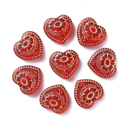 Plating Acrylic Beads X-OACR-P007-09-1