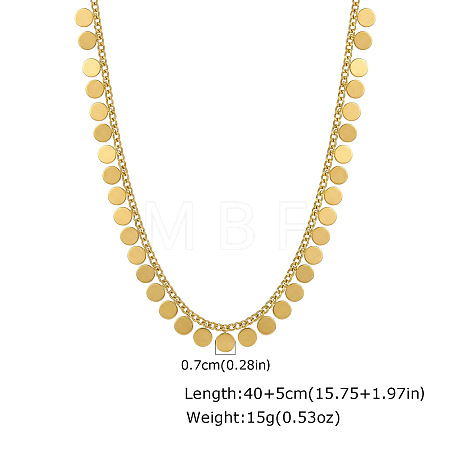 304 Stainless Steel Mini Multiple Charm Necklaces for Women WGEADAB-02-1