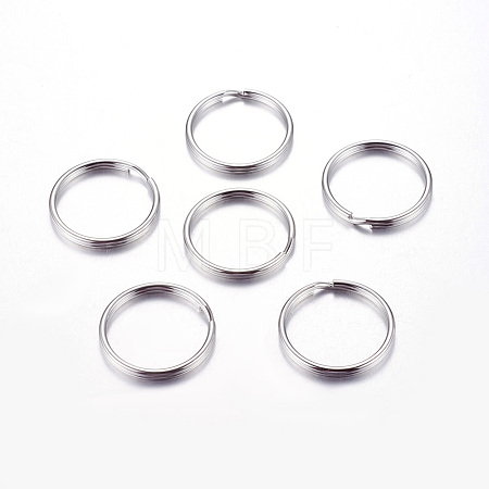 Tarnish Resistant 304 Surgical Stainless Steel Split Key Rings X-J0RBB011-1