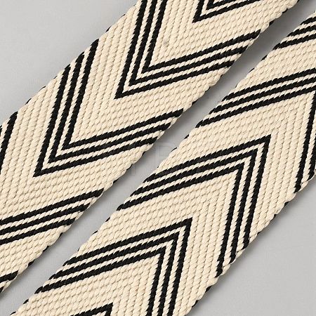 Ethnic Style Polyester Jacquard Arrow Ribbon OCOR-WH0078-192A-1