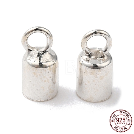 925 Sterling Silver Cord Ends STER-P055-02B-S-1