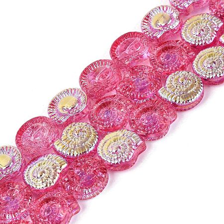 Electroplate Transparent Glass Beads Strands EGLA-Q136-02A-04-1