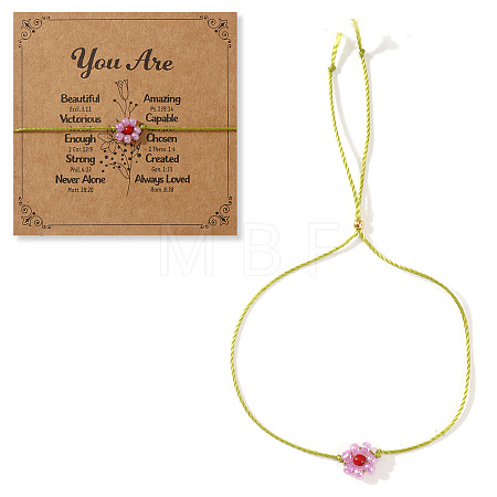 Flower Resin Beaded Slider Bracelets for Women SL9741-9-1