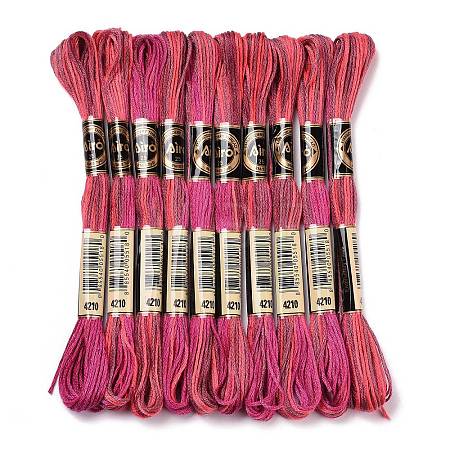 10 Skeins 6-Ply Polyester Embroidery Floss OCOR-K006-A56-1