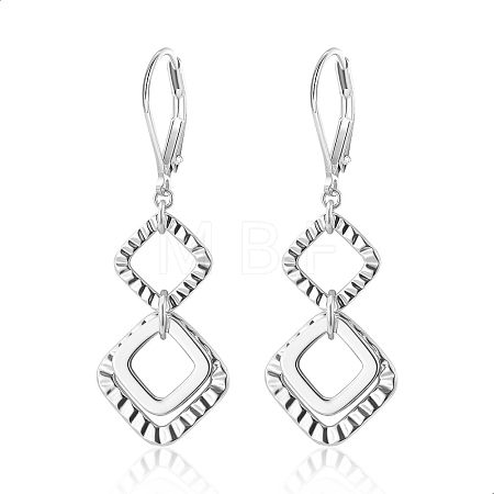 Brass Leverback Earrings for Women WG58E1E-02-1