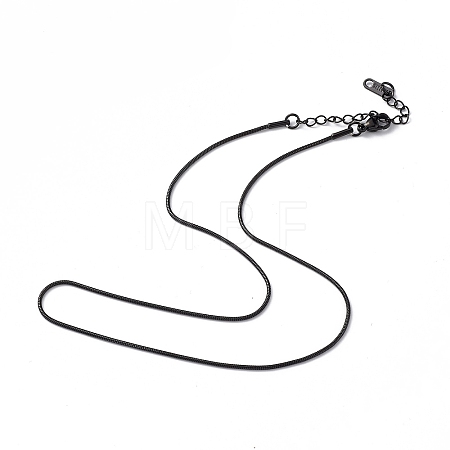 304 Stainless Steel Round Snake Chain Necklace for Men Women NJEW-K245-016E-1