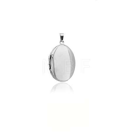Tarnish Resistant 304 Stainless Steel Locket Pendants STAS-O103-31P-1