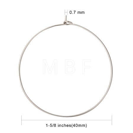 316 Surgical Stainless Steel Wine Glass Charms Rings STAS-L214-01B-1