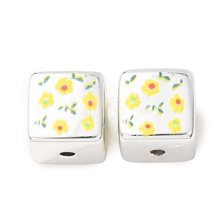 Printed Plating Acrylic Beads AC-CBA655C-17H-1