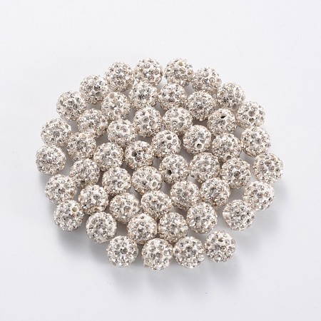 Polymer Clay Rhinestone Beads RB-H284-8MM-001-1