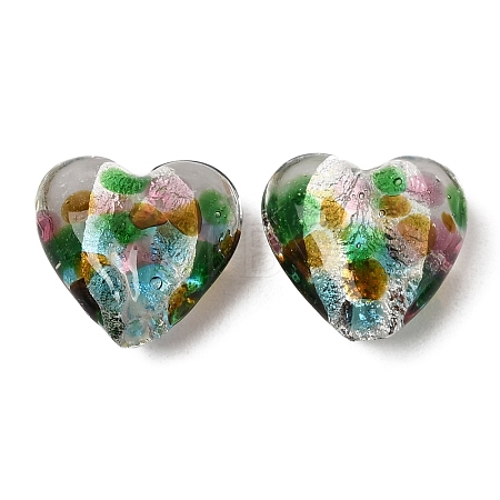 Transparent Handmade Silver Foil Glass Lampwork Beads LA-CBA9CDE-01-1
