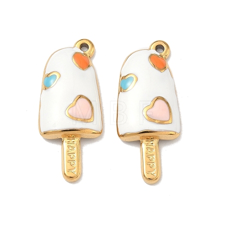 304 Stainless Steel Enamel Pendants STAS-K295-57G-02-1