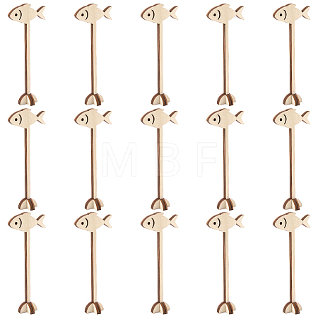 15Pcs Wood Menu Selection Sign AJEW-FG0005-87E-1