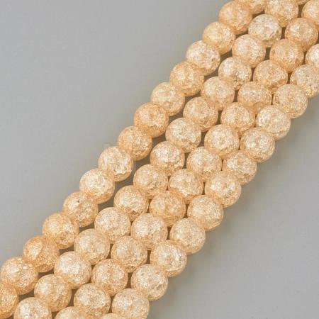 Synthetic Crackle Quartz Beads Strands GLAA-S134-6mm-07-1