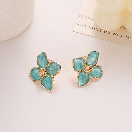 Alloy Enamel Stud Earrings FS-WG082C3-06-1