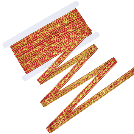 15.4 Yards Vintage Jacquard Polyester Ribbon OCOR-CY0004-63B-1