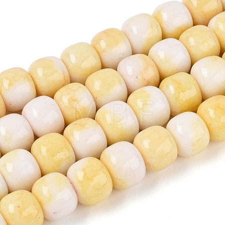Ombre Effect Dyed Glass Beads Strands GLAA-N067-01A-08-1