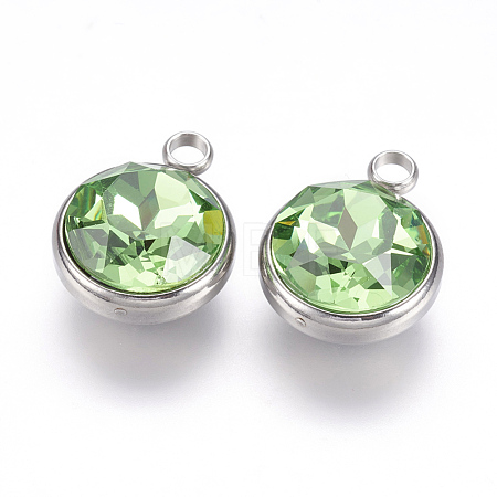 Glass Rhinestone Charms STAS-G082-15-1