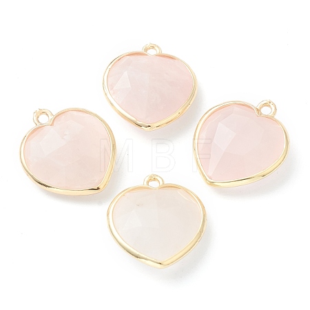 Natural Rose Quartz Pendants G-B009-03G-A-1