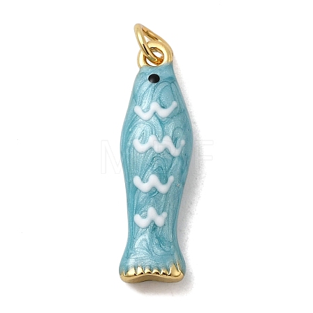 Brass Enamel Pendants KK-H092-08G-04-1