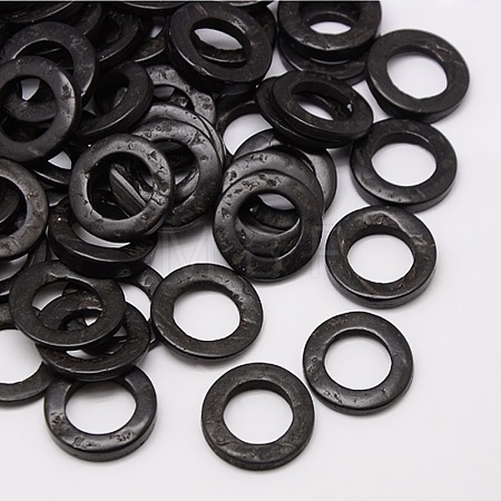 Dyed Wood Jewelry Findings Coconut Linking Rings COCO-O006C-07-1