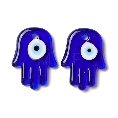 Handmade Evil Eye Lampwork Pendants LAMP-O018-02-1