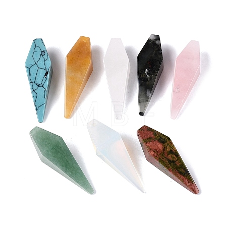 Natural & Synthetic Mixed Stone Pendants G-N362-22-1