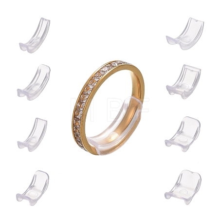 8Pcs 8 Sizes Plastic Invisible Ring Size Adjuster TOOL-H005-01-1