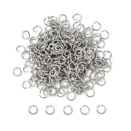Tarnish Resistant 304 Stainless Steel Open Jump Rings STAS-E011-6x0.8mm-1