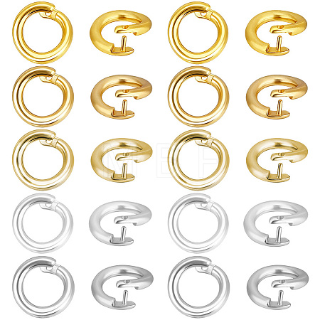 50Pcs 5 Colors Brass Open Jump Rings KK-BBC0027-91-1
