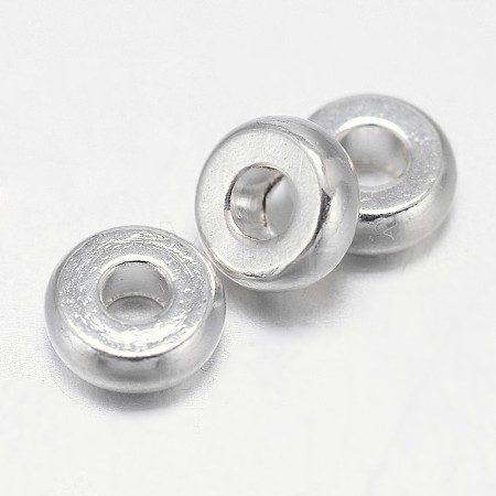 Flat Round Brass Spacer Beads KK-E738-65A-S-1