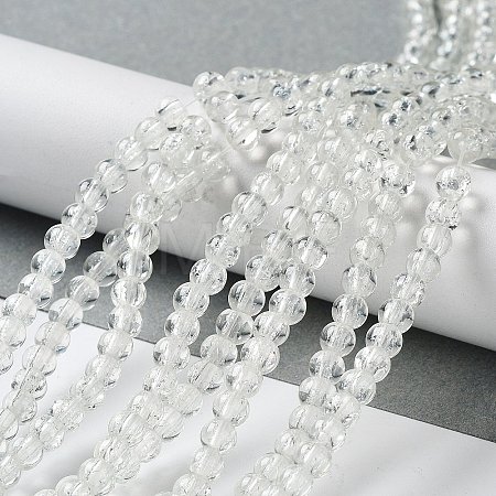 Spray Painted Crackle Glass Beads Strands CCG-Q001-4mm-01-1