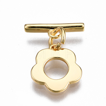 Brass Toggle Clasps KK-T063-95G-NF-1