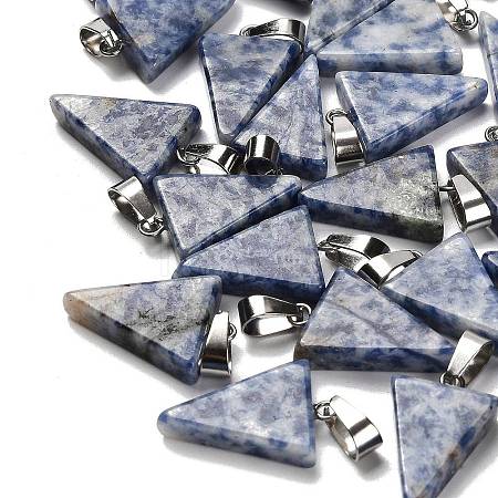 Natural Blue Spot Jasper Pendants G-B127-04P-04-1