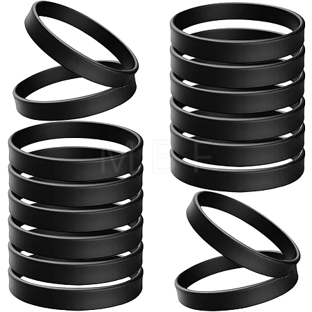 24Pcs Silicone Cord Bracelet Wristband BJEW-CN0001-20-1