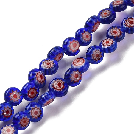 Handmade Millefiori Lampwork Beads Strands LAMP-G164-11A-1