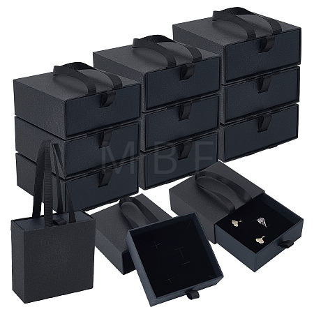 Square Paper Gift Storage Drawer Boxes CON-WH0115-39-1