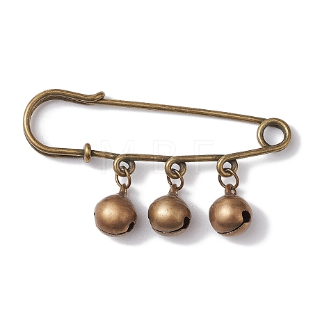 Brass Bell Charms Kilt Pins Brooch JEWB-BR00171-1