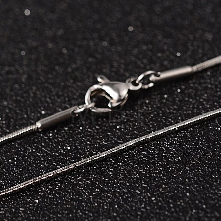 Non-Tarnish 304 Stainless Steel Snake Chain Necklaces X-NJEW-O096-16-1