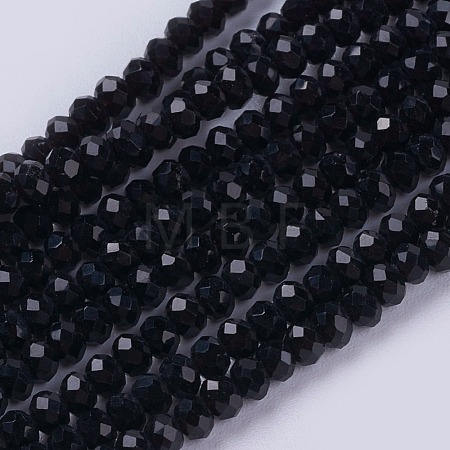Opaque Solid Color Glass Bead Strands X-GLAA-F076-A14-1